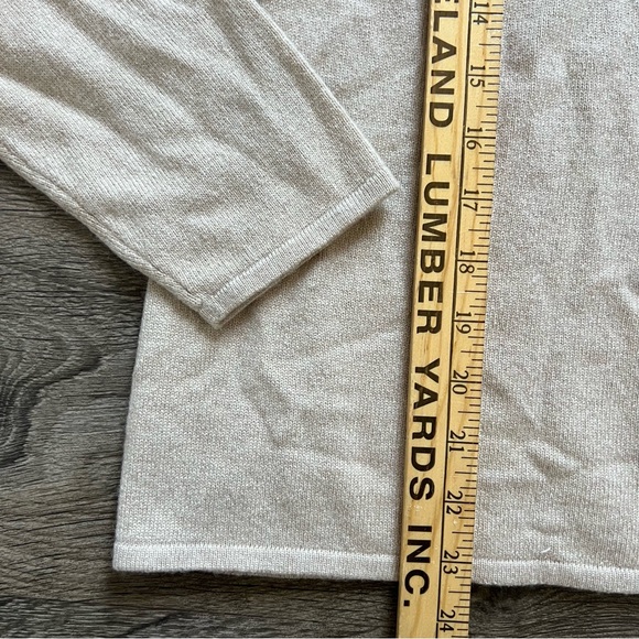 Studio 121 100% Cashmere Turtleneck Sweater Beige Nordstrom Women's size XL - Picture 7 of 7